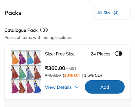 Catalogue: colour variety, free size